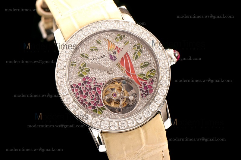 Bvlgari Bvlgari Series SS/SS Diams/Wht Tourbillon TFF Automatic 102165 BBLP37PDGDLTB