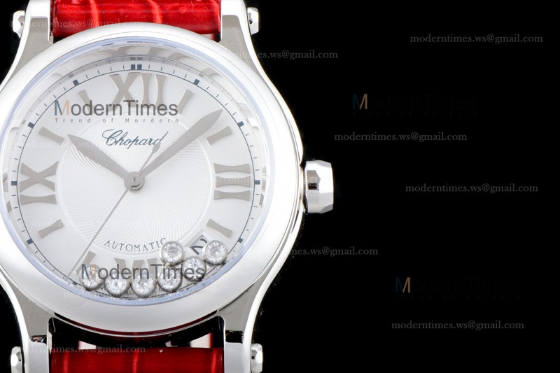 Chopard Happy Diamonds Sapphire SS/LE Wht/Red YFF ASIA2892-2 Automatic 278559-3001