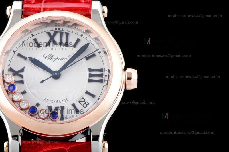 Chopard Happy Diamonds TT/TT Sapphire RG/LE Wht/Red YFF ASIA2892-2 Automatic 278559-6008