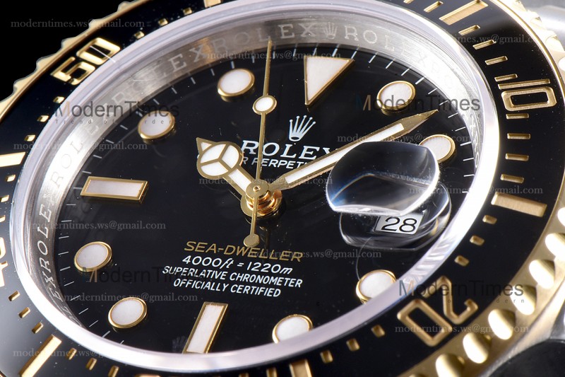 Rolex Sea Dweller Series YG/YG TT Cer Blk GMF Automatic m126603-0001