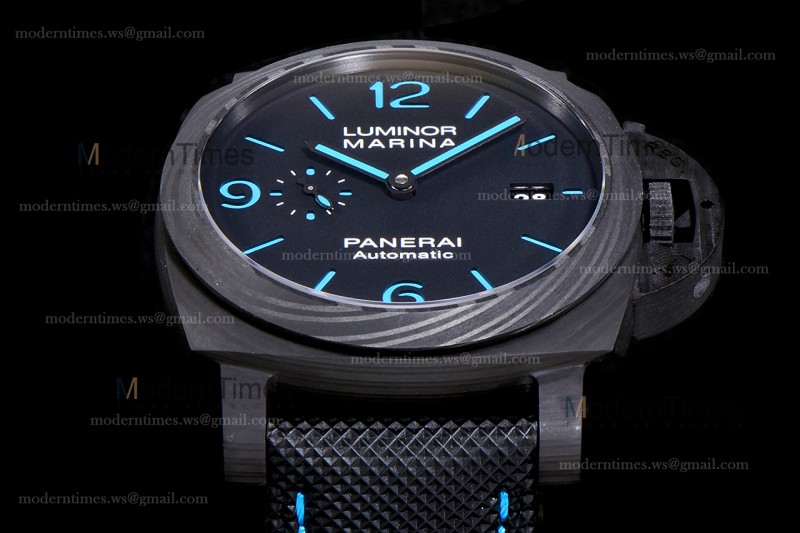 Panerai Luminor Series Carbon SS/LE Blk/Blk VSF Automatic PAM01661