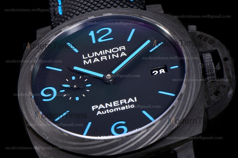 Panerai Luminor Series Carbon SS/LE Blk/Blk VSF Automatic PAM01661