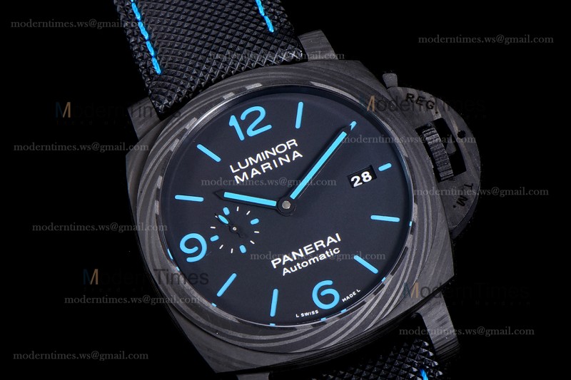 Panerai Luminor Series Carbon SS/LE Blk/Blk VSF Automatic PAM01661