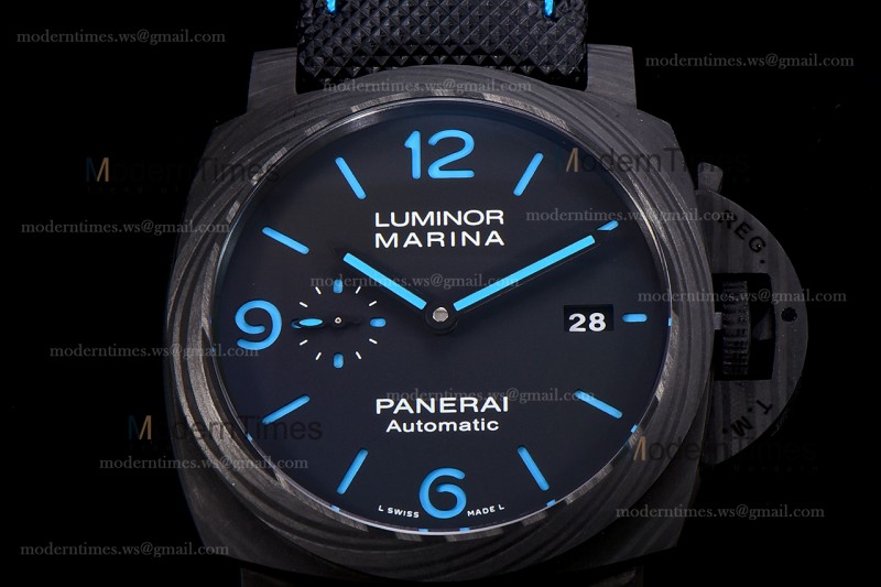 Panerai Luminor Series Carbon SS/LE Blk/Blk VSF Automatic PAM01661