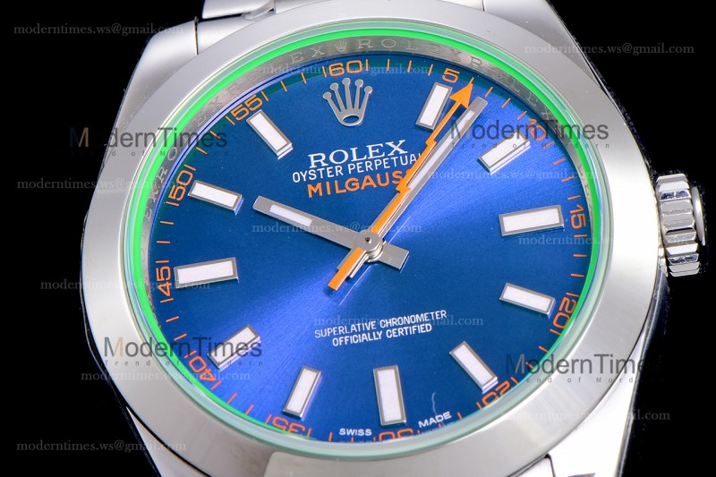Rolex Milgauss SS/SS Blu Cal.3131 ARF Automatic m116400gv-0002