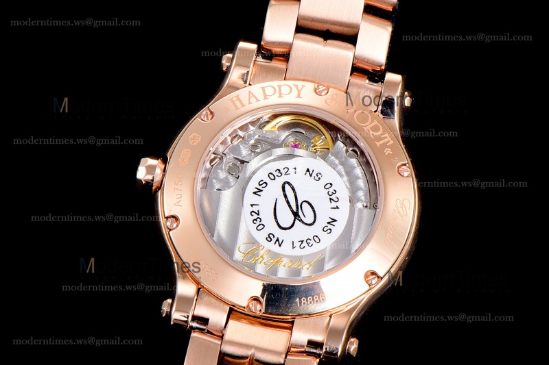 Chopard Happy Sport Diams Sapphire RG/RG Wht YFF Automatic 274893-5003