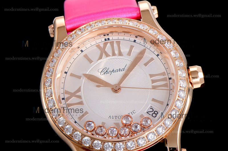 Chopard Happy Diamonds Sapphire RG/SC Wht/Red YFF ASIA2892-2 Automatic 278559-3003