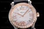 Chopard Happy Diamonds Sapphire RG/SC Wht/Blk YFF ASIA2892-2 Automatic 278559-3003