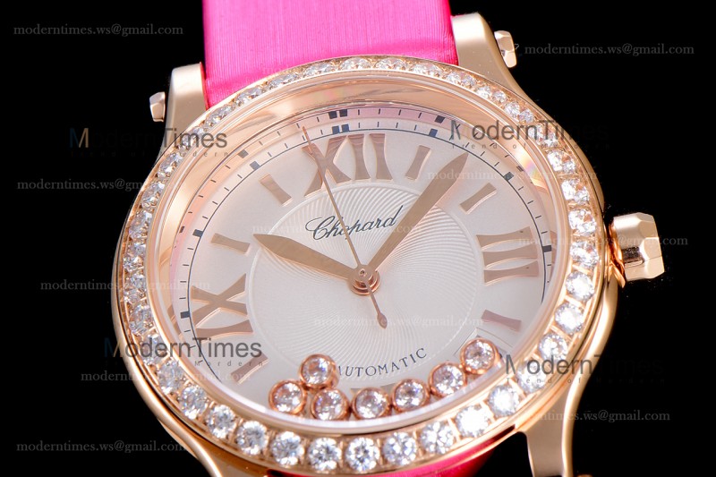 Chopard Happy Diamonds Sapphire RG/SC Wht/Red YFF ASIA2892-2 Automatic 278559-3003