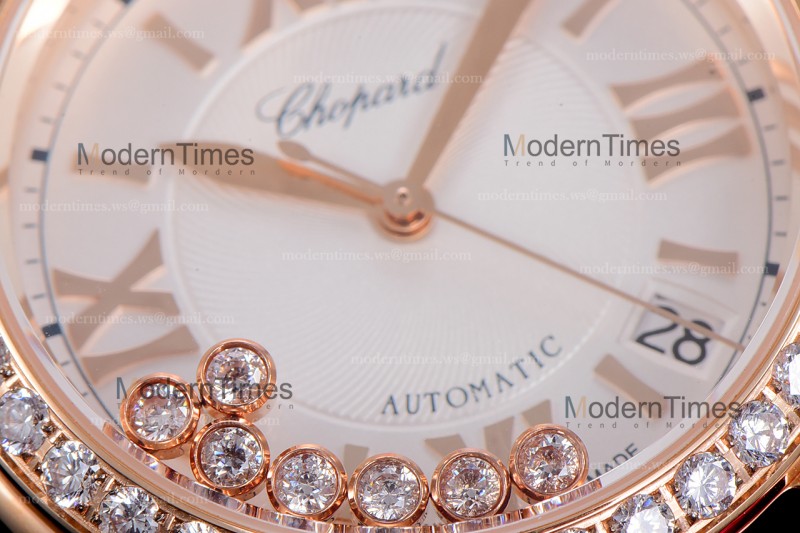 Chopard Happy Diamonds Sapphire RG/SC Wht/Red YFF ASIA2892-2 Automatic 278559-3003