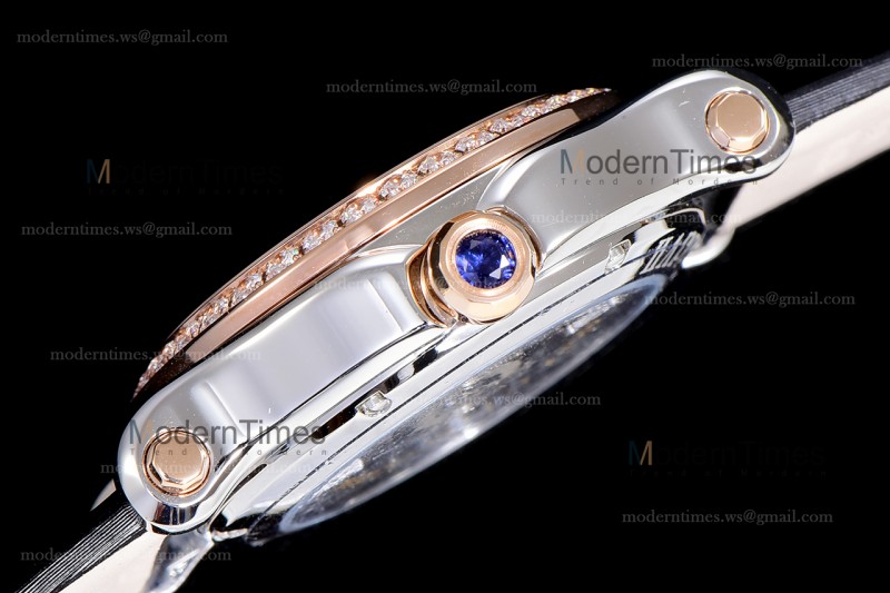 Chopard Happy Diamonds Sapphire RG/SC Wht/Blk YFF ASIA2892-2 Automatic 278559-3003