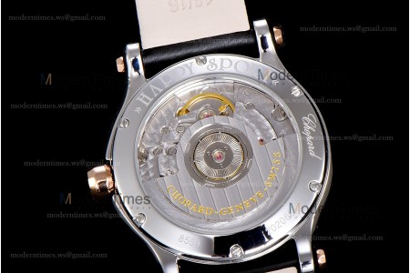 Chopard Happy Diamonds Sapphire RG/SC Wht/Blk YFF ASIA2892-2 Automatic 278559-3003