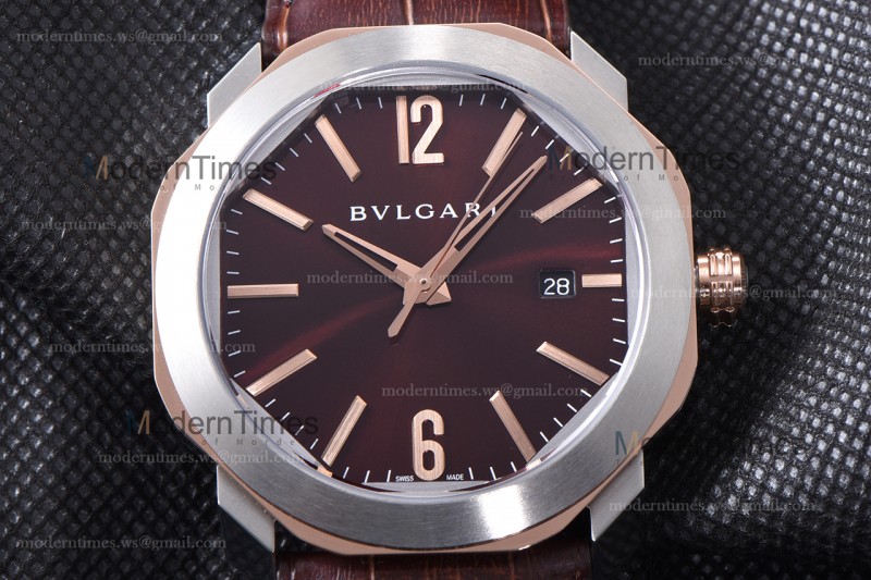 Bvlgari OCTO Series RG/LE Bro/Bro ZLO TT Aitomatic 102703 OC41C6SPGLD