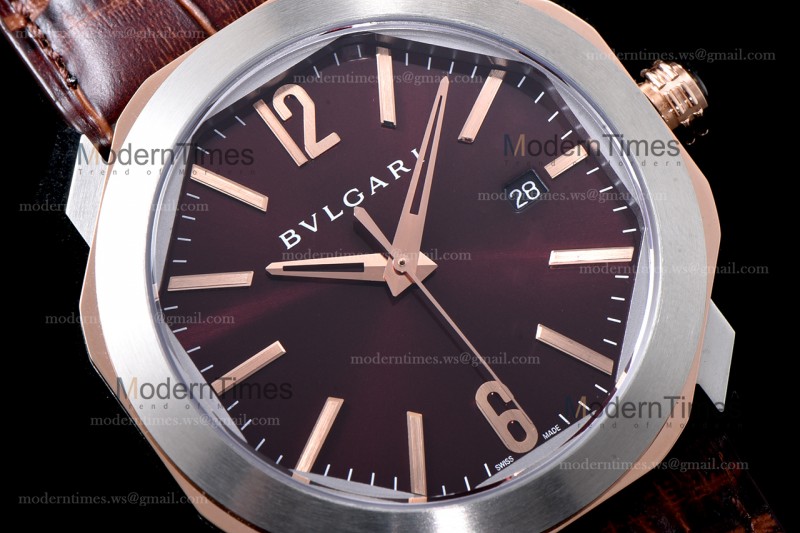Bvlgari OCTO Series RG/LE Bro/Bro ZLO TT Aitomatic 102703 OC41C6SPGLD
