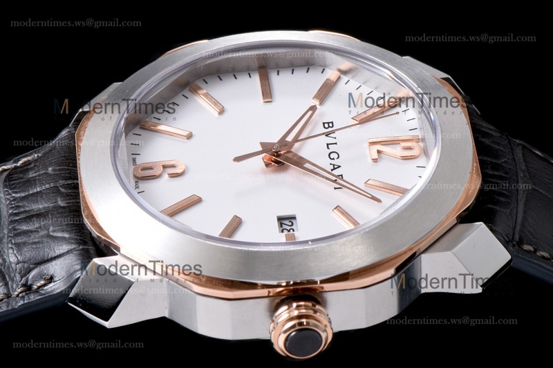 Bvlgari OCTO Series RG/LE Wht/Gra ZLO TT Aitomatic 102703 OC41C6SPGLD