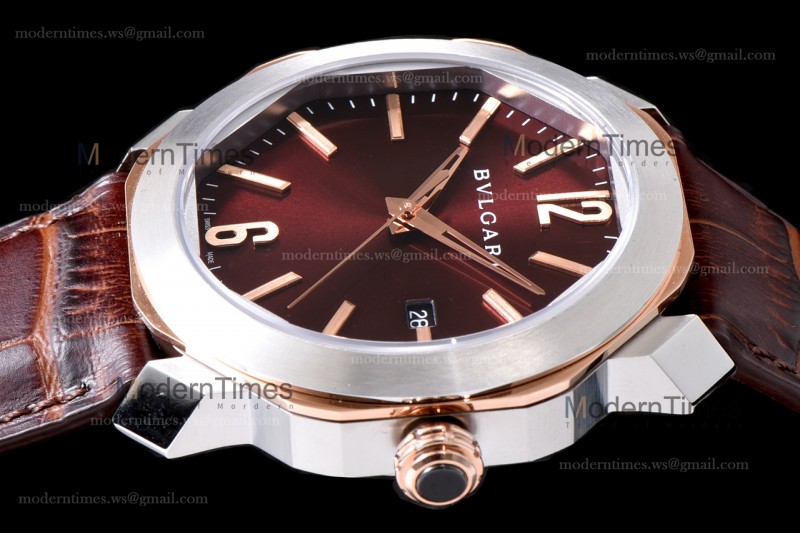 Bvlgari OCTO Series RG/LE Bro/Bro ZLO TT Aitomatic 102703 OC41C6SPGLD
