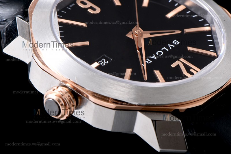 Bvlgari OCTO Series RG/LE Blk/Blk ZLO TT Aitomatic 102703 OC41C6SPGLD