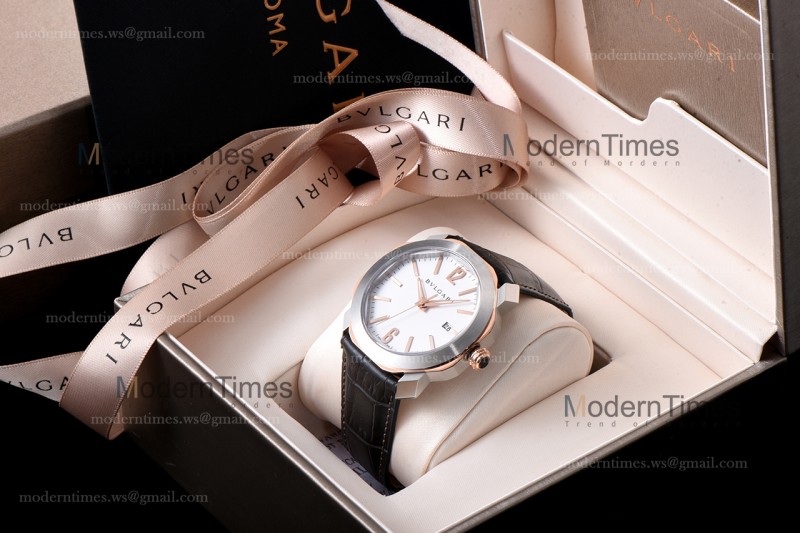 Bvlgari OCTO Series RG/LE Wht/Gra ZLO TT Aitomatic 102703 OC41C6SPGLD