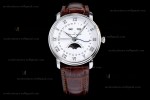Blancpain Villeret SS/LE Wht/Bro Sapphire OMF Automatic 6654-1127-55B