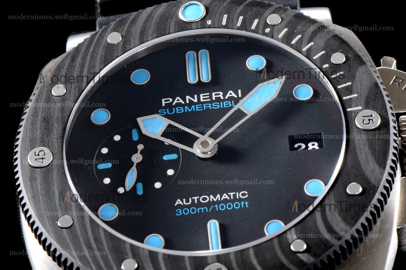 Panerai Submersible Series CF TI/RU Blk/Blk VSF P.9010 Automatic PAM00799
