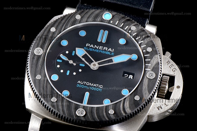 Panerai Submersible Series CF TI/RU Blk/Blk VSF P.9010 Automatic PAM00799