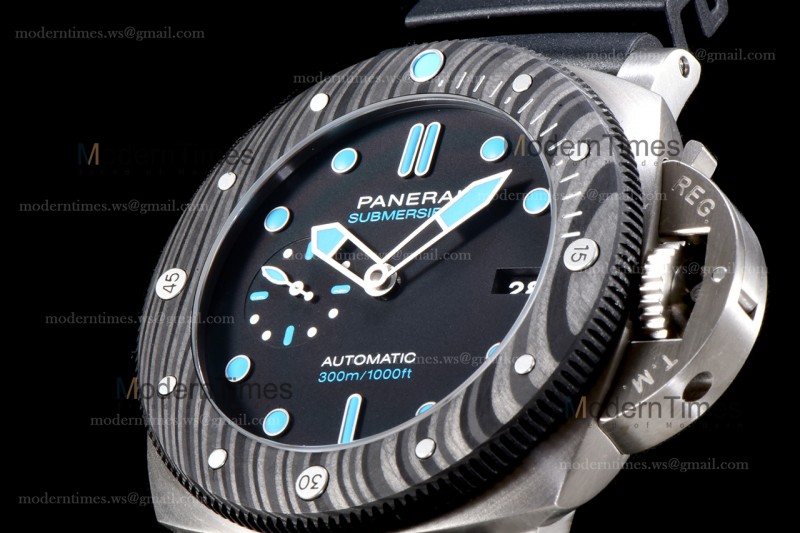 Panerai Submersible Series CF TI/RU Blk/Blk VSF P.9010 Automatic PAM00799