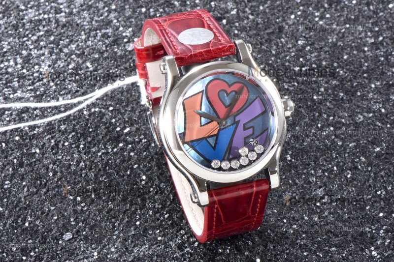 Chopard Happy Diamonds Sapphire SS/LE Gra/Red YFF ASIA2892-2 Automatic 278559-3020