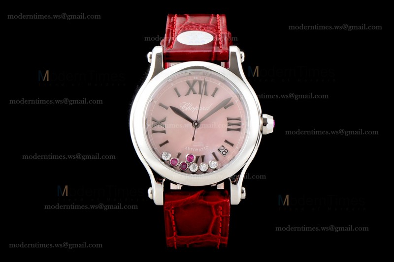 Chopard Happy Diamonds Sapphire SS/LE Pin/Red YFF ASIA2892-2 Automatic Happy Sport