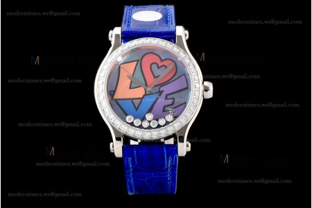 Chopard Happy Diams Sapphire SS/LE TT Gra/Blu YFF ASIA2892-2 Automatic 278559-3021