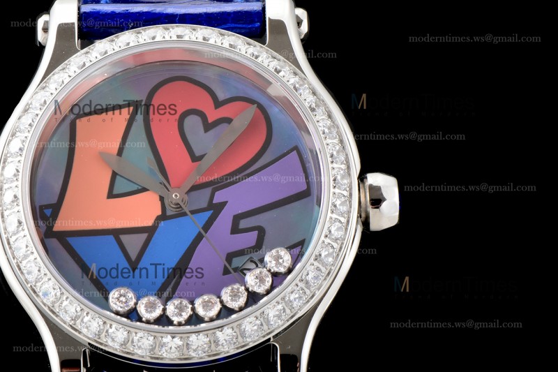 Chopard Happy Diams Sapphire SS/LE TT Gra/Blu YFF ASIA2892-2 Automatic 278559-3021