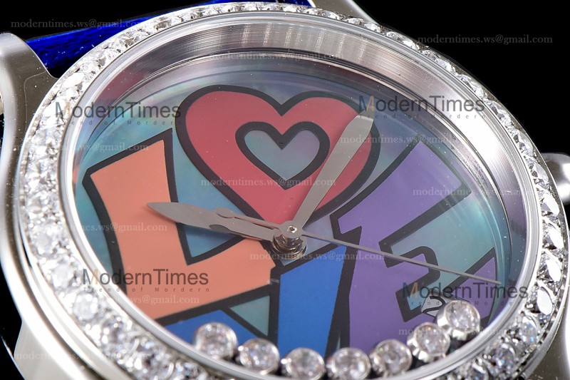 Chopard Happy Diams Sapphire SS/LE TT Gra/Blu YFF ASIA2892-2 Automatic 278559-3021