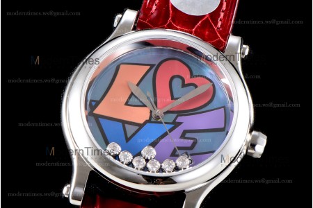 Chopard Happy Diamonds Sapphire SS/LE Gra/Red YFF ASIA2892-2 Automatic 278559-3020