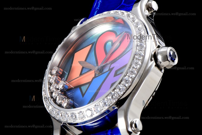 Chopard Happy Diams Sapphire SS/LE TT Gra/Blu YFF ASIA2892-2 Automatic 278559-3021