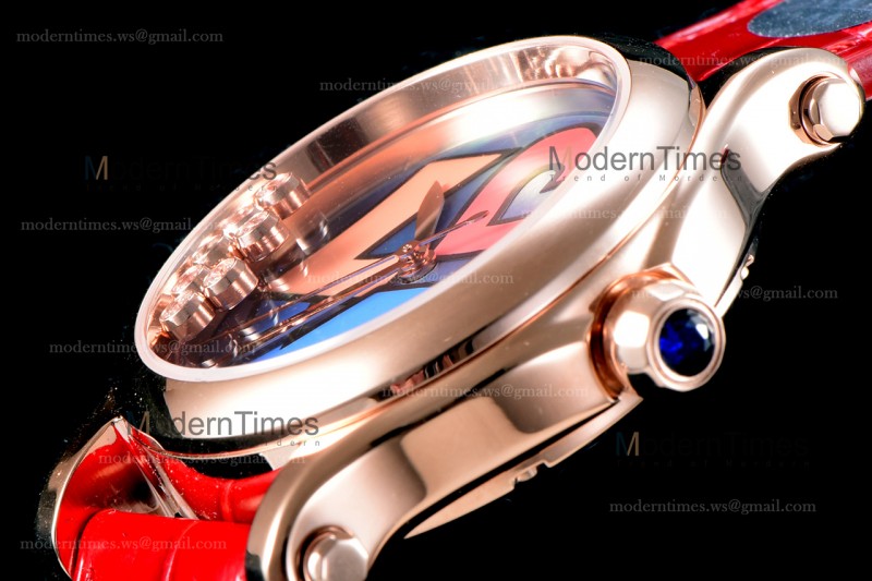 Chopard Happy Diams Sapphire RG/LE TT Gra/Red YFF ASIA2892-2 Automatic 278559-3020