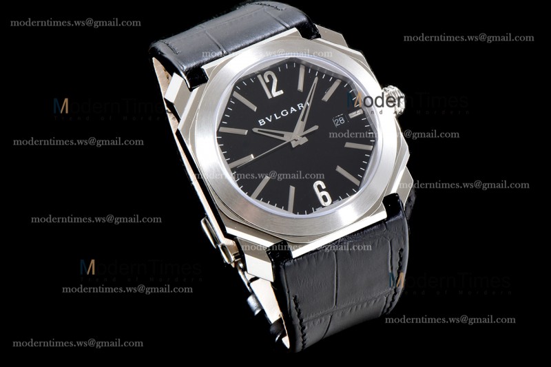 Bvlgari OCTO Series SS/LE Blk/Blk BVF Automatic 101964 BGO41BSLD