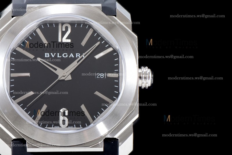 Bvlgari OCTO Series SS/RU Blk/Blk BVF Automatic 101964 BGO41BSLD