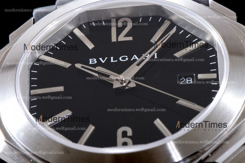 Bvlgari OCTO Series SS/RU Blk/Blk BVF Automatic 101964 BGO41BSLD