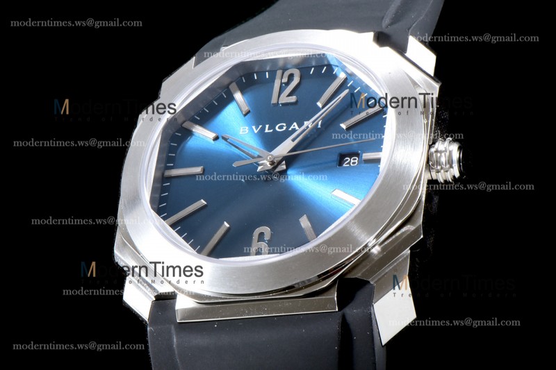 Bvlgari OCTO Series SS/RU Blu/Blk BVF Automatic 102429 BGO38C3SLD