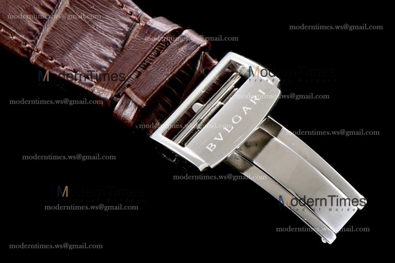Bvlgari OCTO Series SS/LE Wht/Bro BVF Automatic 101964 BGO41BSLD