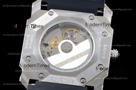 Bvlgari OCTO Series SS/RU Wht/Blk BVF Automatic 101964 BGO41BSLD