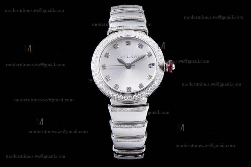 Bvlgari LVCEA Series SS/SS Wht ZLO Diams Quartz 102381 LUW33C6GDGD1D/11