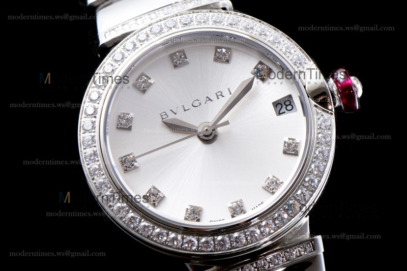 Bvlgari LVCEA Series SS/SS Wht ZLO Diams Quartz 102381 LUW33C6GDGD1D/11
