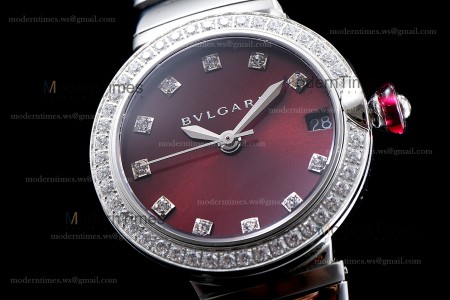 Bvlgari LVCEA Series SS/SS Bro ZLO Diams Quartz 102514 LUW23C6GDG/12