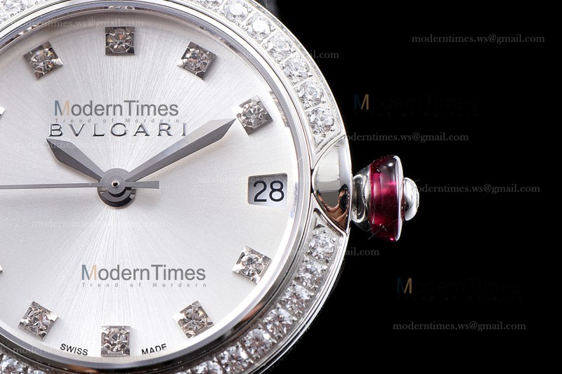 Bvlgari LVCEA Series SS/SS Wht ZLO Diams Quartz 102514 LUW23C6GDG/12