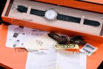 Hermes Slim D Series SS/LE BVF Wht/Blk Diams Quartz 