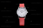 Hermes Slim D Series SS/LE BVF Wht/Red Diams Quartz 