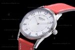 Hermes Slim D Series SS/LE BVF Wht/Red Quartz 
