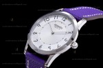 Hermes Slim D Series SS/LE BVF Wht/Per Quartz 