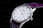 Hermes Slim D Series SS/LE BVF Wht/Per Quartz 