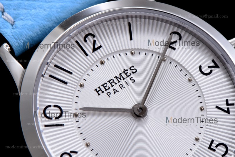 Hermes Slim D Series SS/LE BVF Wht/Blu Quartz 